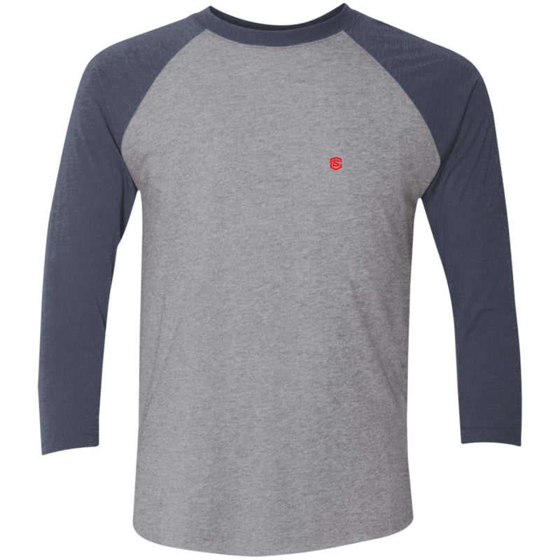 Illustrator Red Logo NL6051 Tri-Blend 3/4 Sleeve Raglan T-Shirt