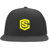yellow (3) 6297F Flat Bill Twill Flexfit Cap