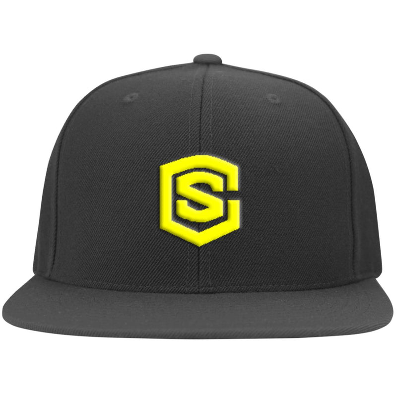 yellow (3) 6297F Flat Bill Twill Flexfit Cap