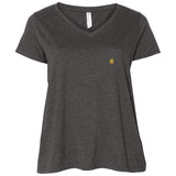 Illustrator Gold Logo 3807  Ladies' Curvy V-Neck T-Shirt