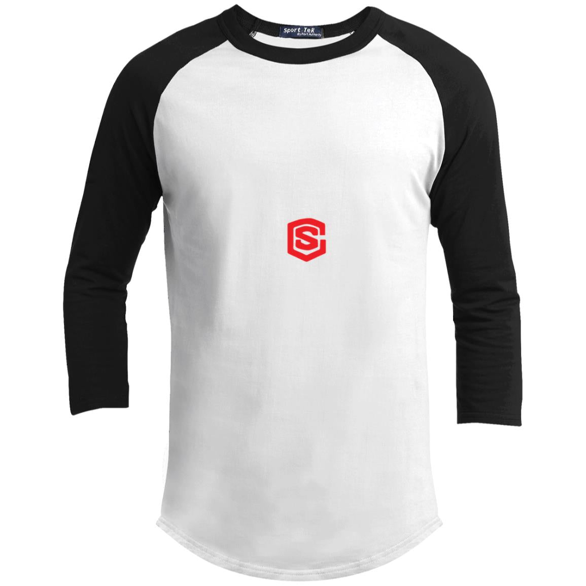 Illustrator Red Logo YT200 Youth 3/4 Raglan Sleeve Shirt