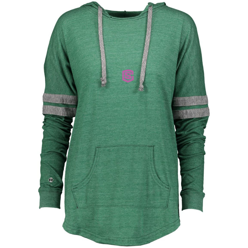 Illustrator Pink Logo 229390 Ladies Hooded Low Key Pullover