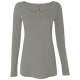 Illustrator Pink Logo NL6731 Ladies' Triblend LS Scoop