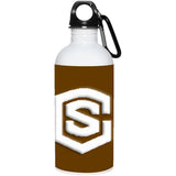 white (2) 23663 20 oz. Stainless Steel Water Bottle