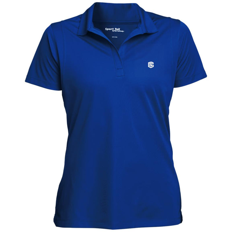 Illustrator White Logo LST650 Women's Micropique Tag-Free Flat-Knit Collar Polo