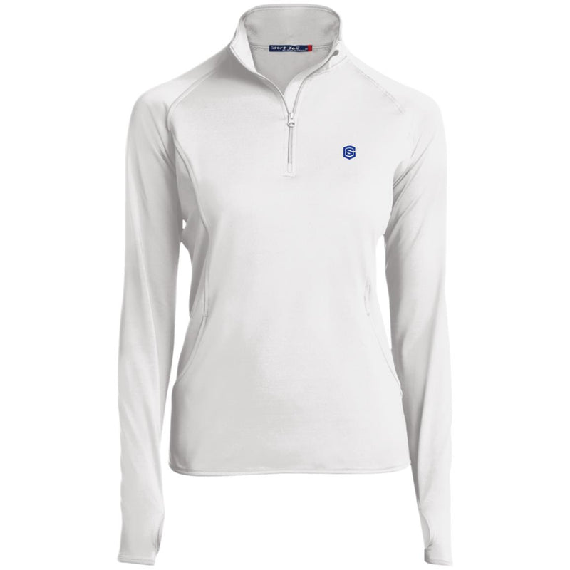 Illustrator Blue Logo LST850 Women's 1/2 Zip Performance Pullover