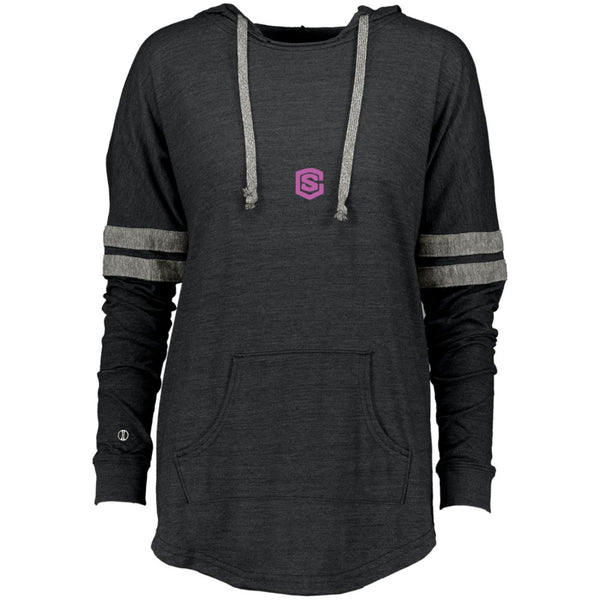 Illustrator Pink Logo 229390 Ladies Hooded Low Key Pullover