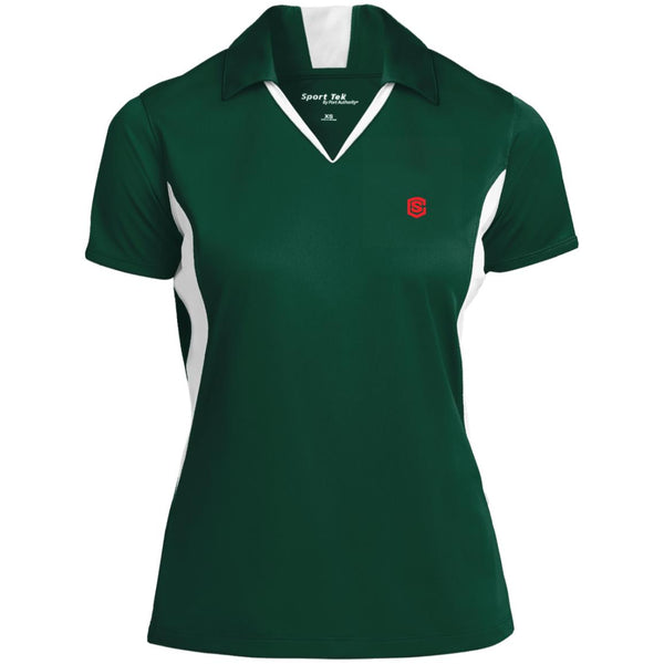 Illustrator Red Logo LST655 Ladies' Colorblock Performance Polo