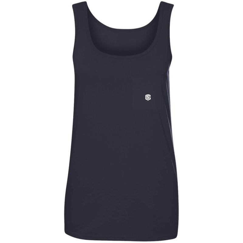 Illustrator White Logo 882L Ladies' 100% Ringspun Cotton Tank Top