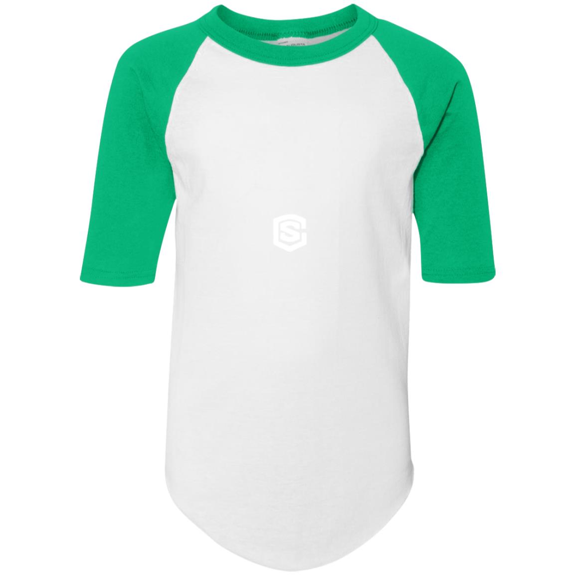 Illustrator White Logo 4421 Youth Colorblock Raglan Jersey