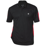 Illustrator Silver Logo ST695 Performance Textured Three-Button Polo