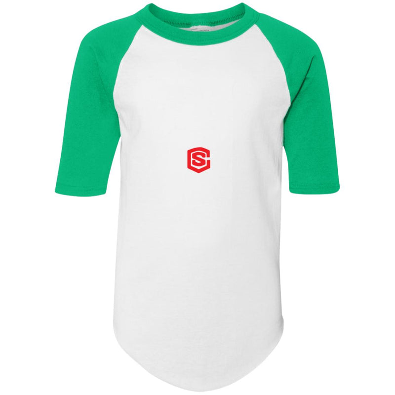 Illustrator Red Logo 4421 Youth Colorblock Raglan Jersey