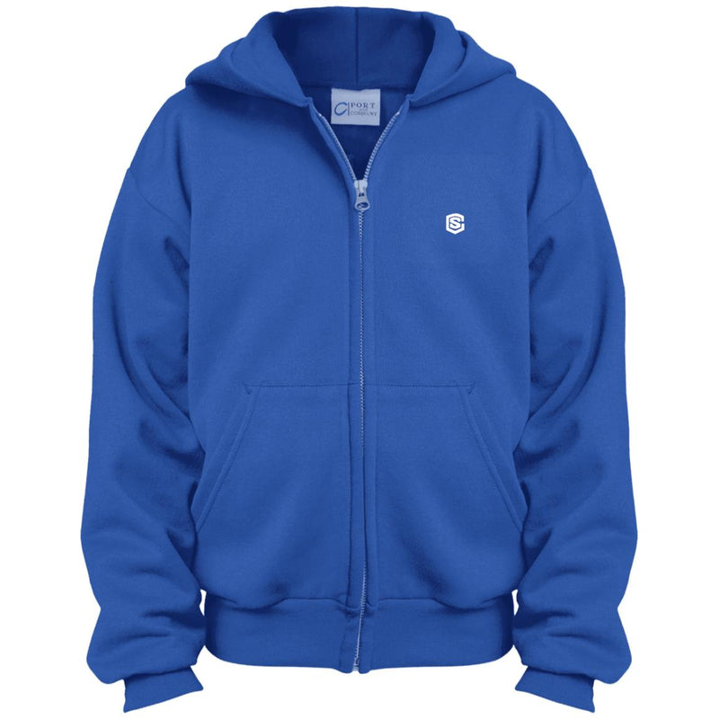 Illustrator White Logo PC90YZH Youth Full Zip Hoodie