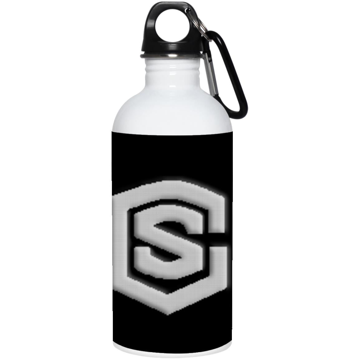 silver (2) 23663 20 oz. Stainless Steel Water Bottle
