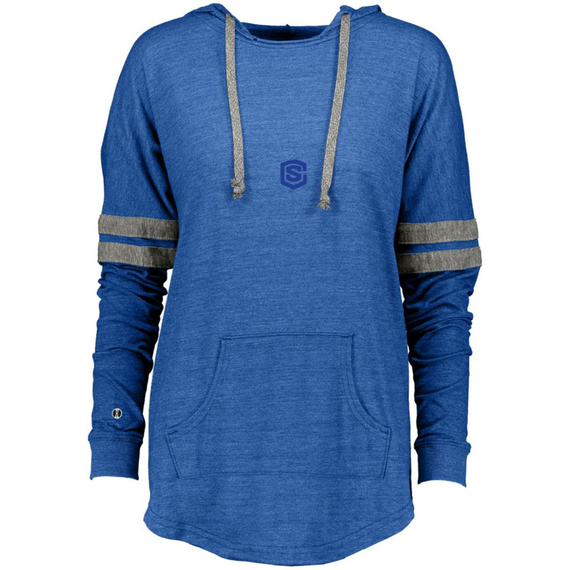 Illustrator Blue Logo 229390 Ladies Hooded Low Key Pullover