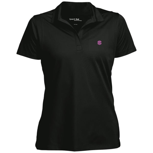 Illustrator Pink Logo LST650 Women's Micropique Tag-Free Flat-Knit Collar Polo