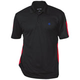 Illustrator Blue Logo ST695 Performance Textured Three-Button Polo