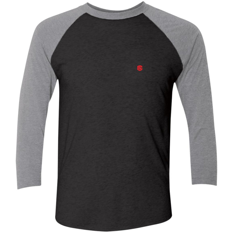 Illustrator Red Logo NL6051 Tri-Blend 3/4 Sleeve Raglan T-Shirt