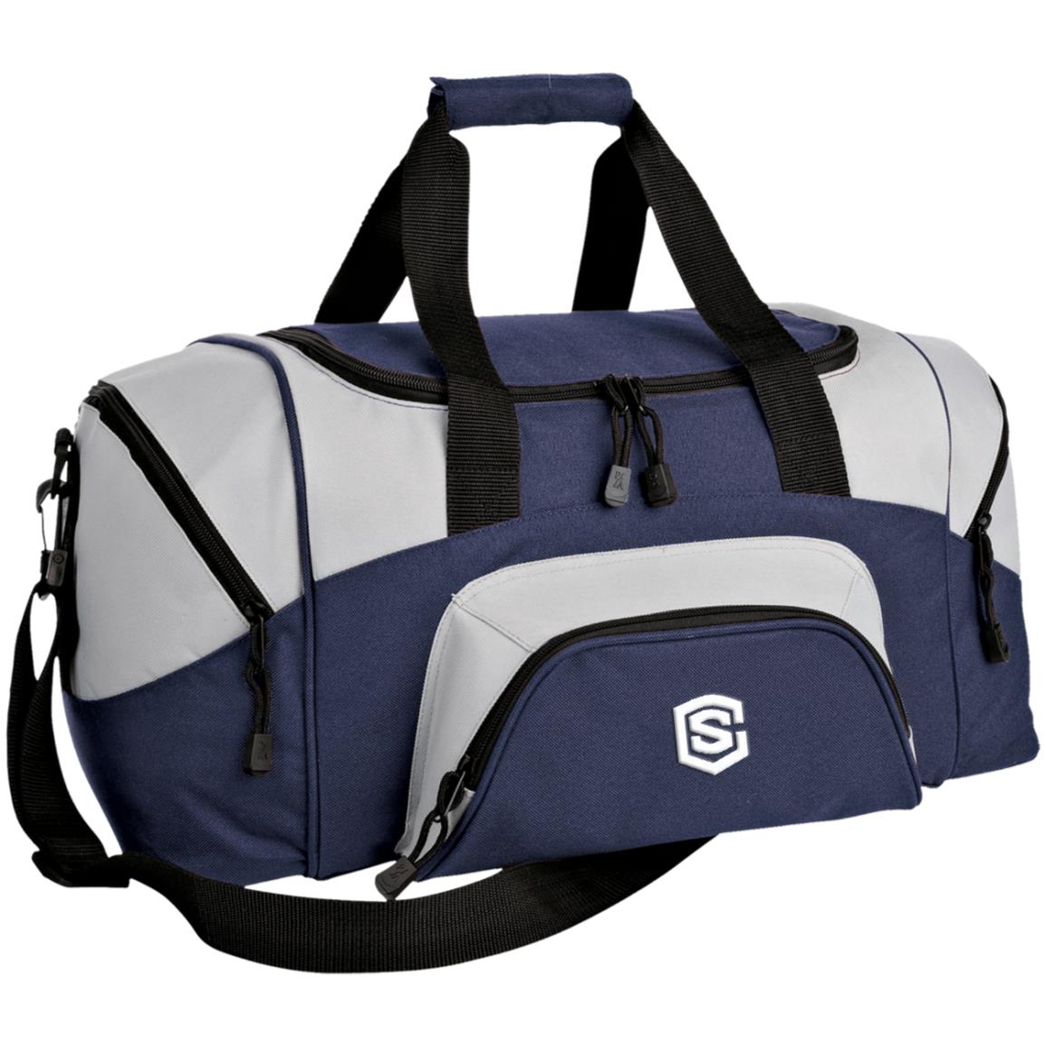 white (2) BG990S Small Colorblock Sport Duffel Bag