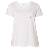 Illustrator Pink Logo 3807  Ladies' Curvy V-Neck T-Shirt