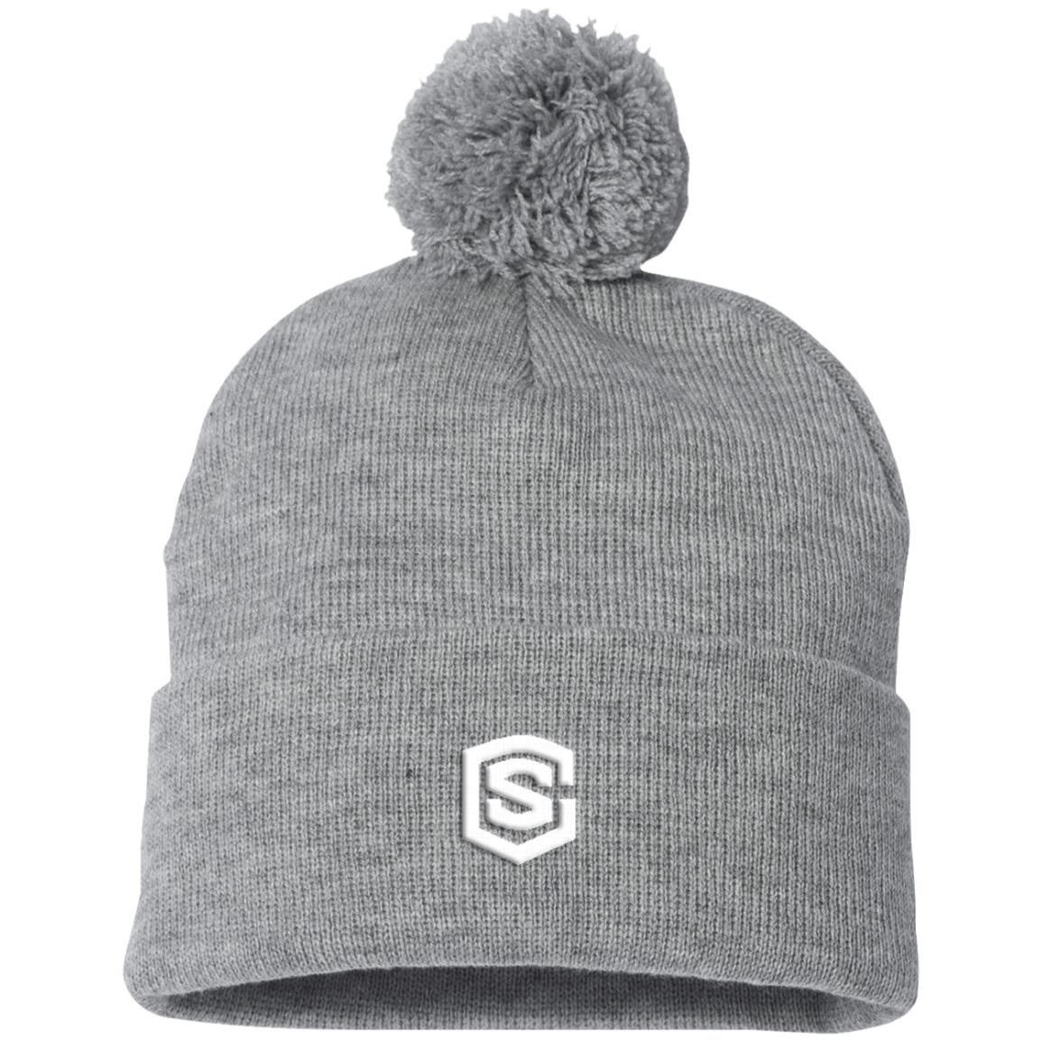 white (2) SP15 Pom Pom Knit Cap