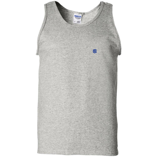 Illustrator Blue Logo G220 100% Cotton Tank Top