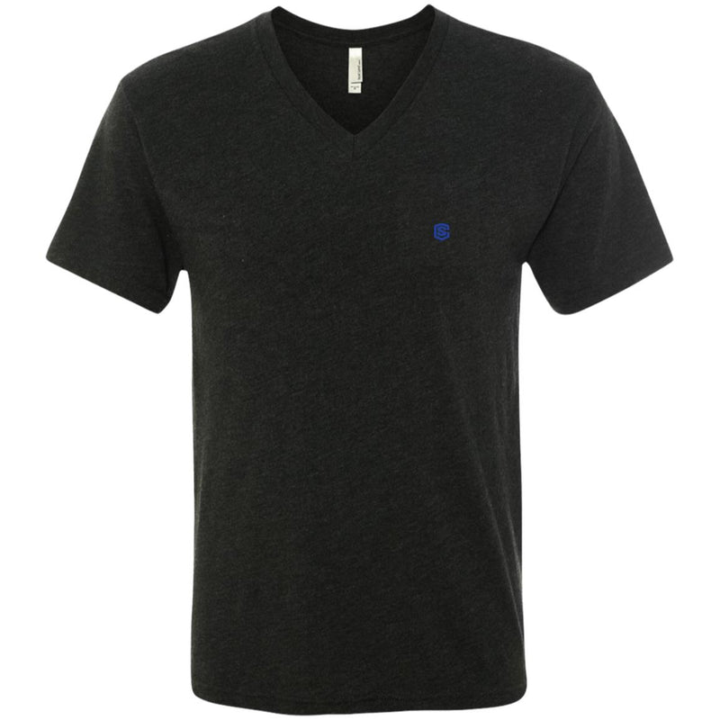 Illustrator Blue Logo NL6040 Men's Triblend V-Neck T-Shirt