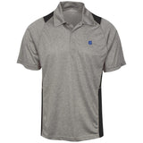 Illustrator Blue Logo ST665 Heather Moisture Wicking Polo