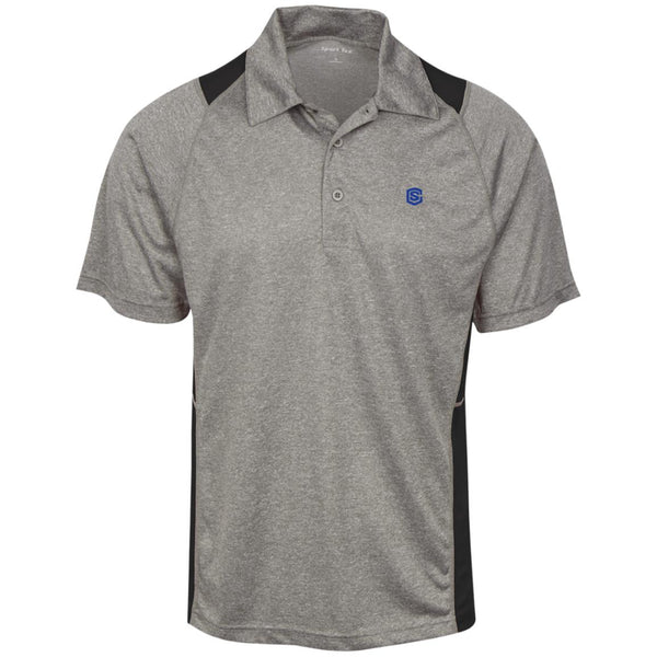 Illustrator Blue Logo ST665 Heather Moisture Wicking Polo