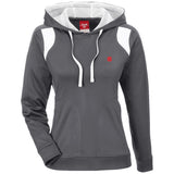 Illustrator Red Logo TT30W Ladies' Colorblock Poly Hoodie