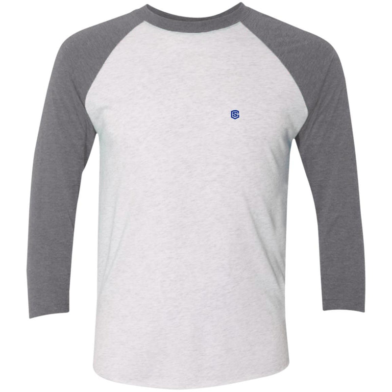 Illustrator Blue Logo NL6051 Tri-Blend 3/4 Sleeve Raglan T-Shirt