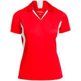 Illustrator Red Logo LST655 Ladies' Colorblock Performance Polo