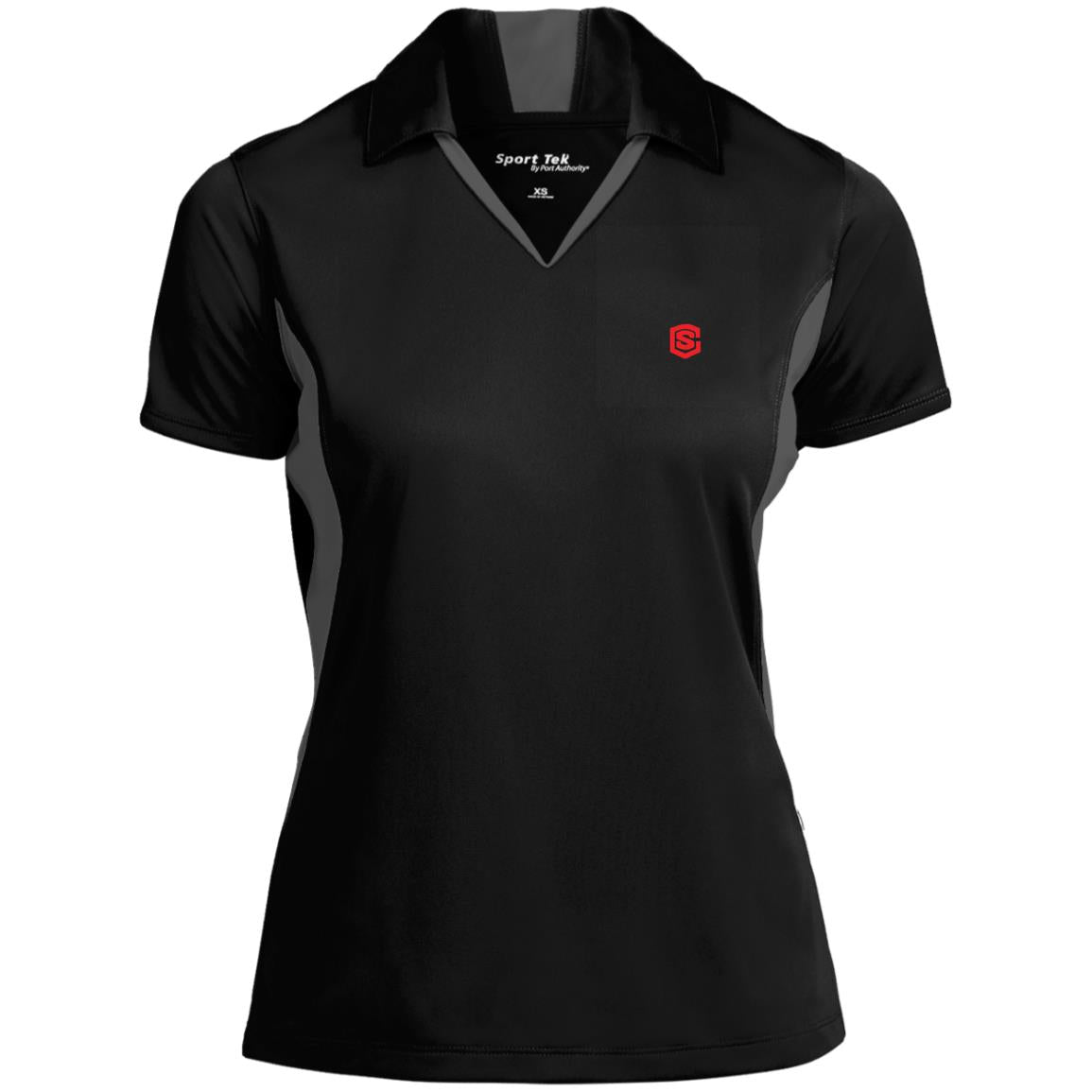 Illustrator Red Logo LST655 Ladies' Colorblock Performance Polo