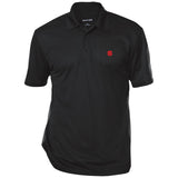 Illustrator Red Logo ST695 Performance Textured Three-Button Polo