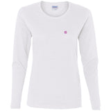 Illustrator Pink Logo G540L Ladies' Cotton LS T-Shirt