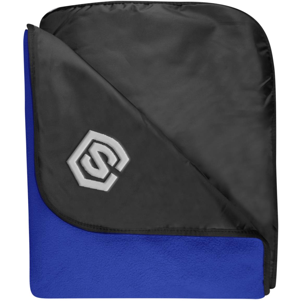 silver (2) TB850 Fleece & Poly Travel Blanket