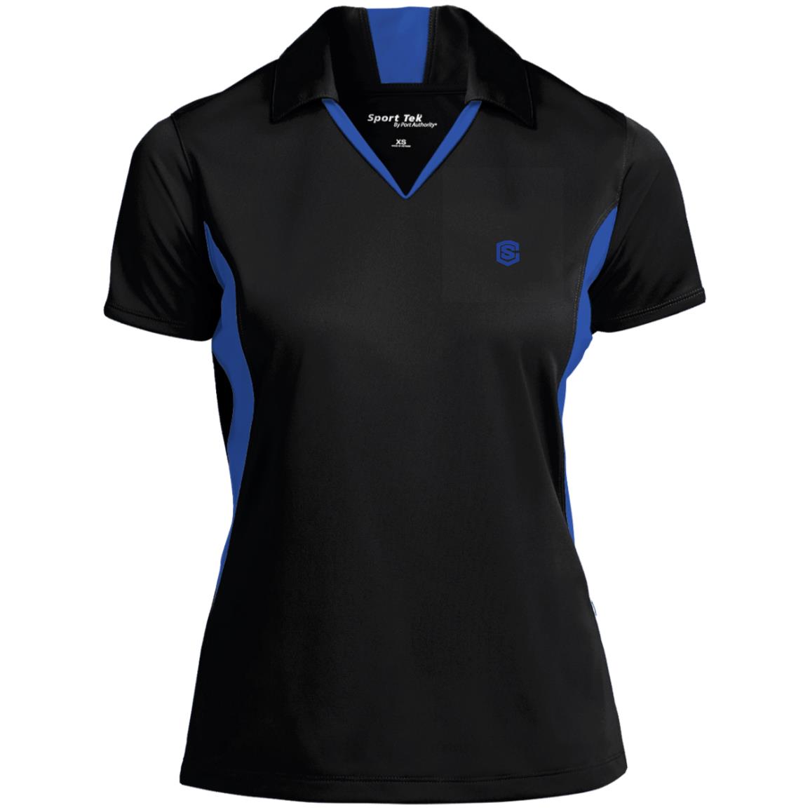 Illustrator Blue Logo LST655 Ladies' Colorblock Performance Polo