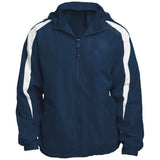 Illustrator Blue Logo JST81 Fleece Lined Colorblocked Hooded Jacket