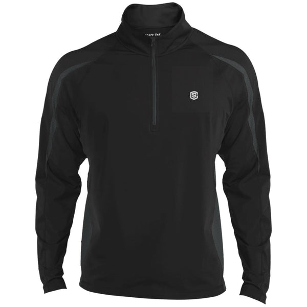 Illustrator Silver Logo ST851 Men's Sport Wicking Colorblock 1/2 Zip