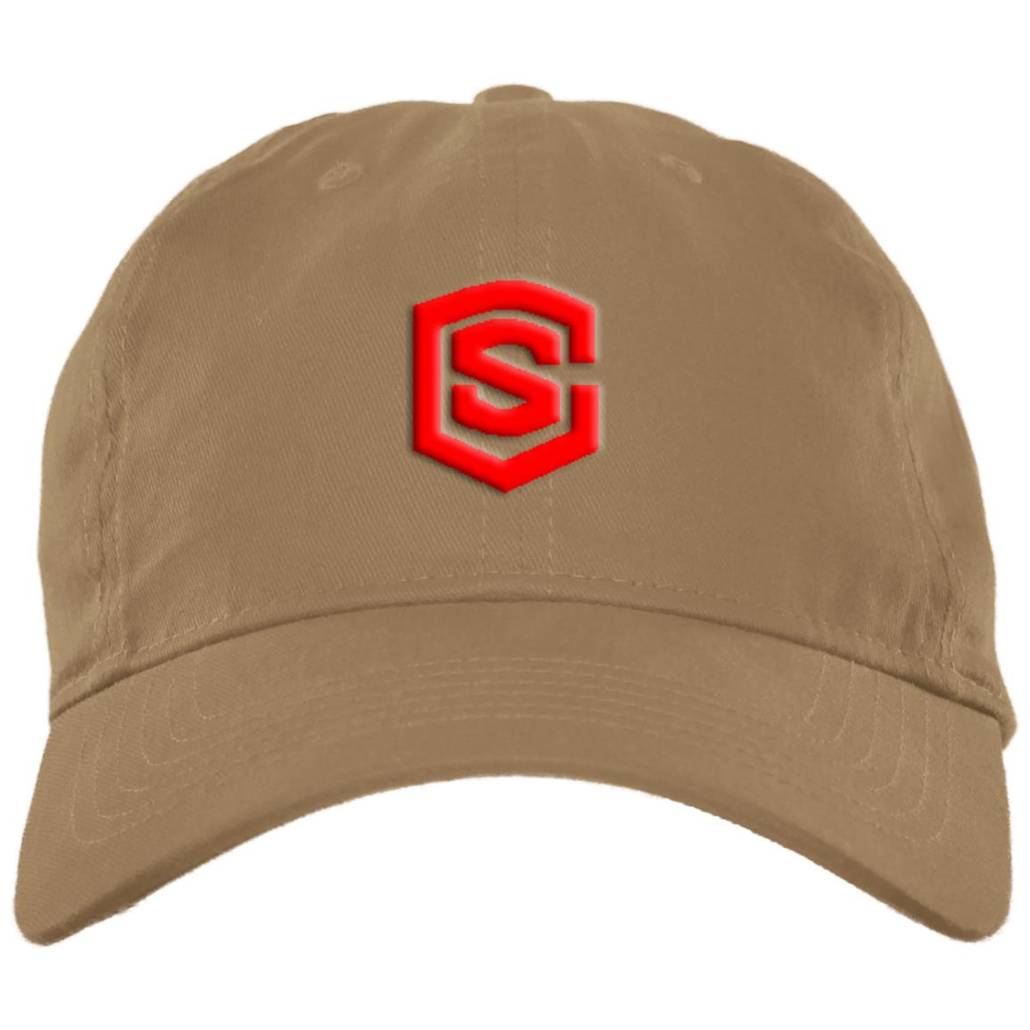 red (2) BX001 Brushed Twill Unstructured Dad Cap