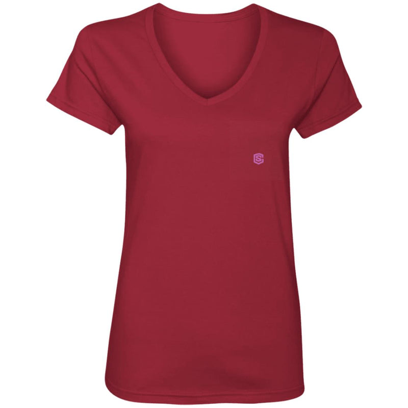 Illustrator Pink Logo 88VL Ladies' V-Neck T-Shirt