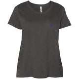 Illustrator Blue Logo 3804 Ladies' Curvy T-Shirt