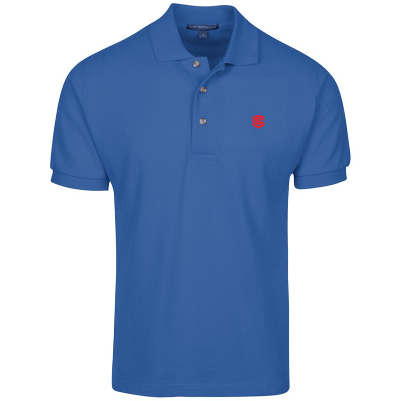 Illustrator Red Logo K420 Cotton Pique Knit Polo