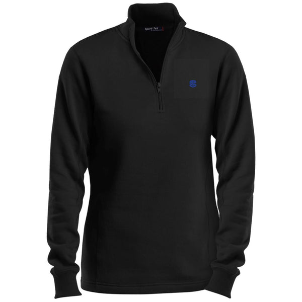 Illustrator Blue Logo LST253 Ladies' 1/4 Zip Sweatshirt