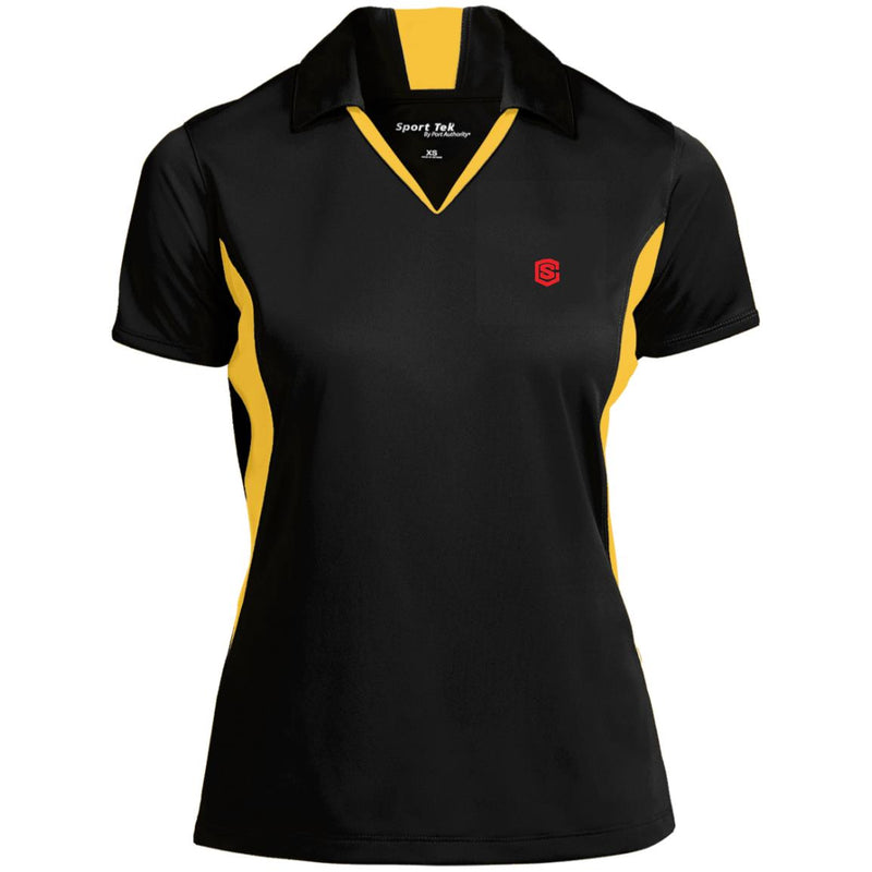 Illustrator Red Logo LST655 Ladies' Colorblock Performance Polo