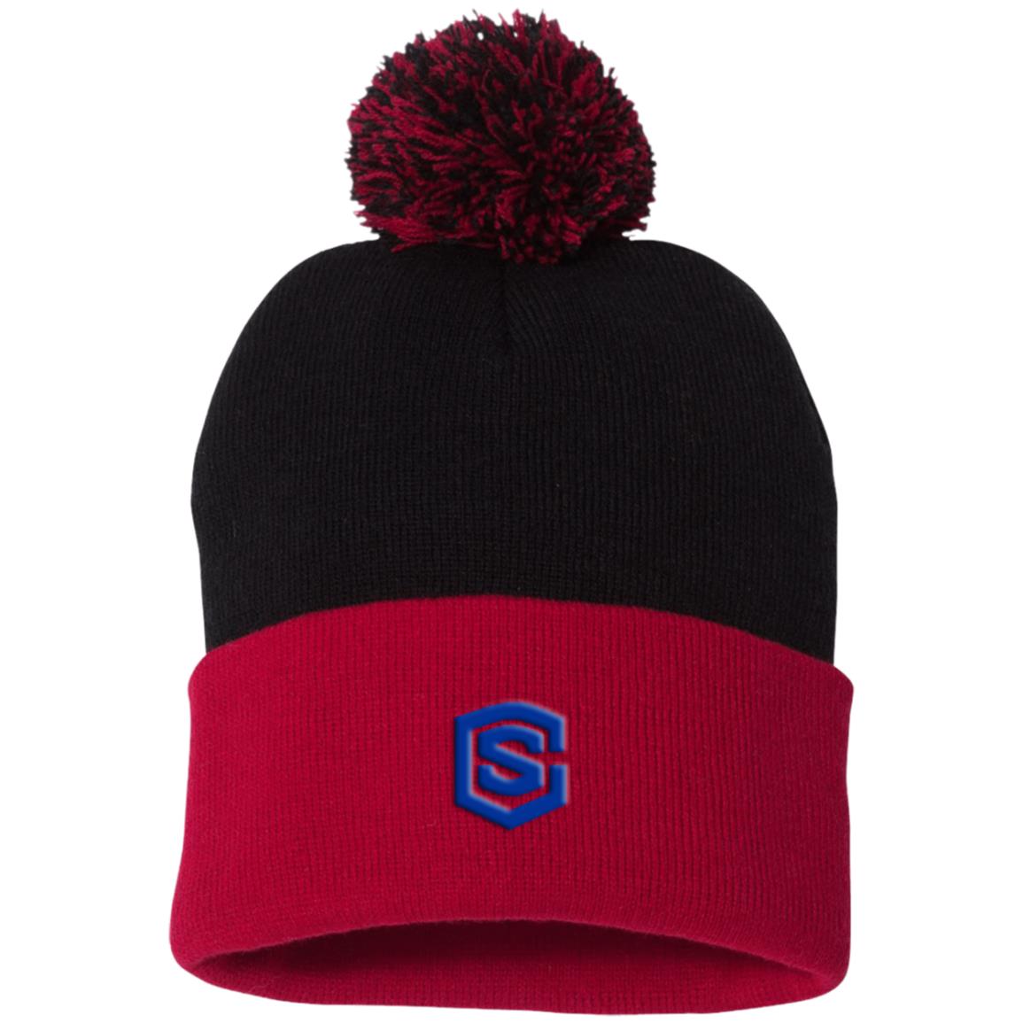 blue (2) SP15 Pom Pom Knit Cap