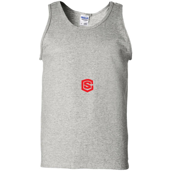 Illustrator Red Logo G220 100% Cotton Tank Top