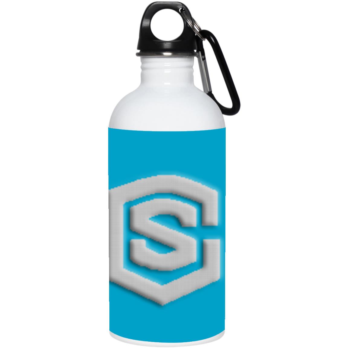 silver (2) 23663 20 oz. Stainless Steel Water Bottle