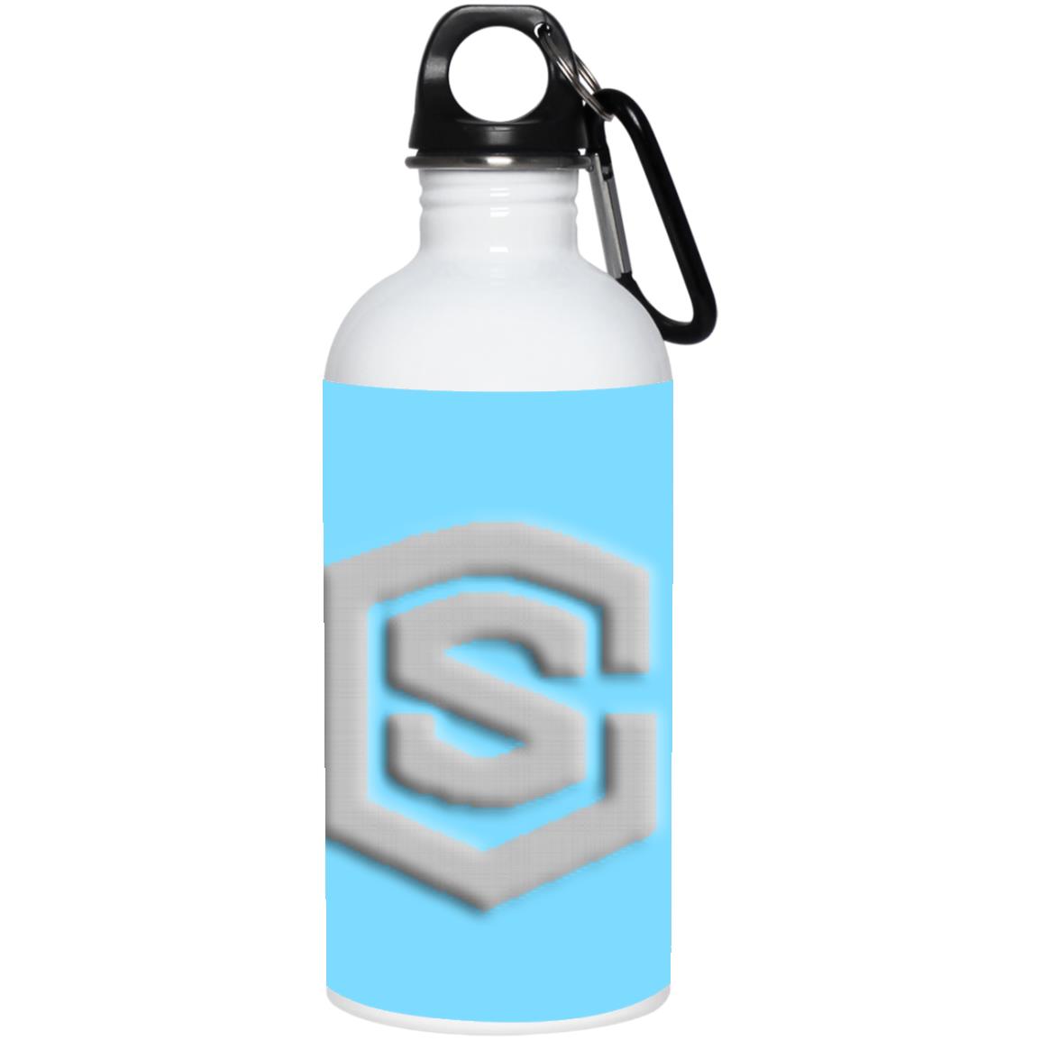 silver (2) 23663 20 oz. Stainless Steel Water Bottle