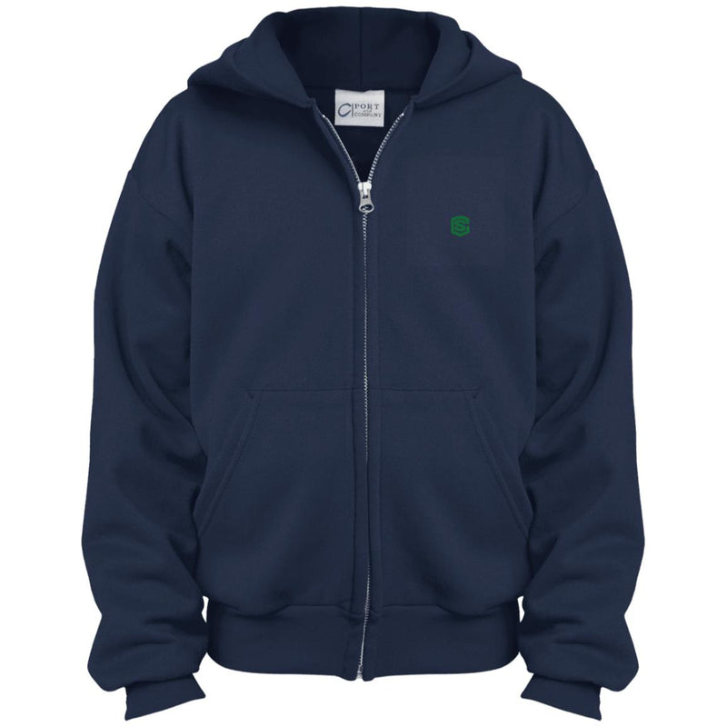 Illustrator Green Logo PC90YZH Youth Full Zip Hoodie